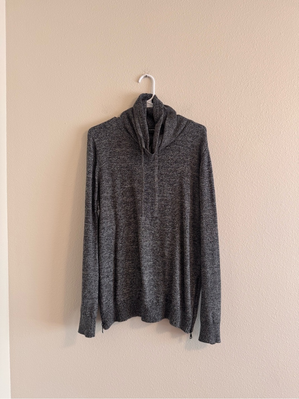 Express Charcoal Gray Turtleneck Sweater